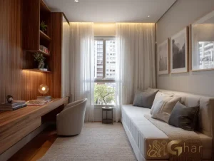 Sala de apartamento decorado em condomínio com unidades no Santana São Paulo