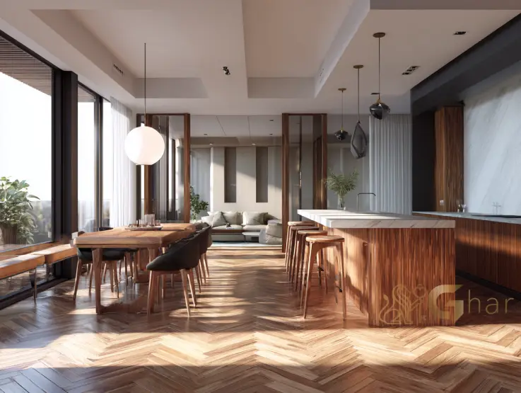 Sala de estar em apartamento em Santana São Paulo com acabamento moderno