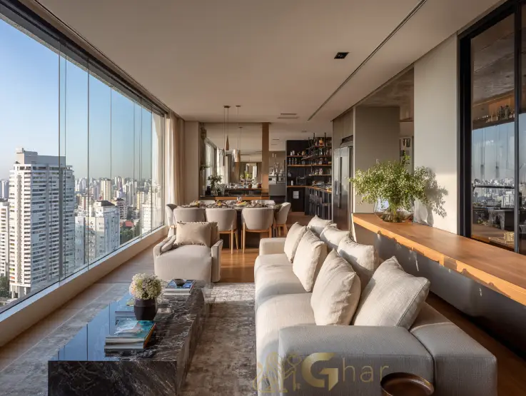 sala de apartamento na Zona Norte São Paulo em rua valorizada com boa infraestrutura