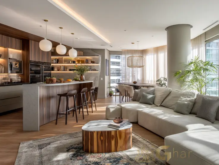 ambiente de sala em apartamento em Santana SP próximo a região da Braz Leme