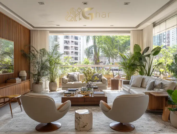 ambiente de sala em apartamento em Santana SP com boa iluminação e segurança