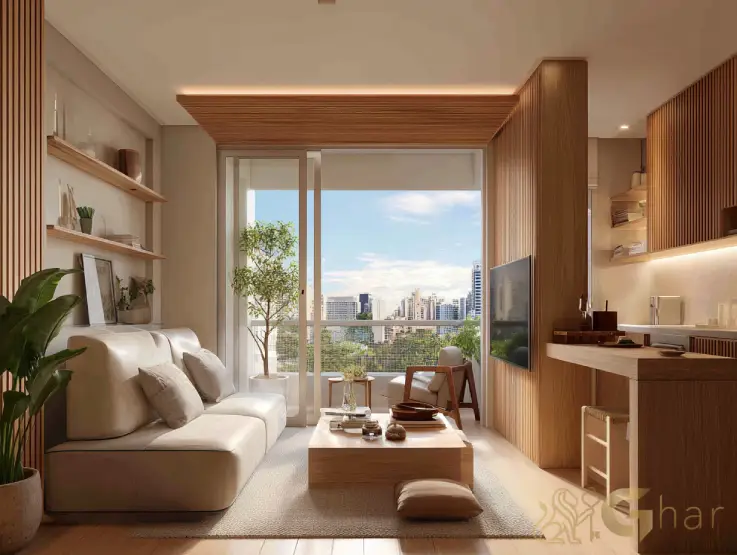 Sala decorada de apartamento em Santana na Zona Norte de São Paulo