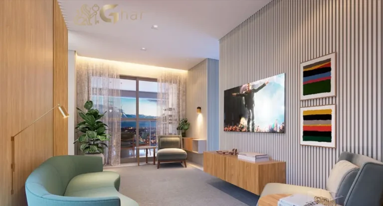 Sala de estar em apartamento decorado no bairro Santana Zona Norte de São Paulo