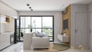 Sala de estar em condomínio residencial no bairro Jardim São Paulo Zona Norte de São Paulo