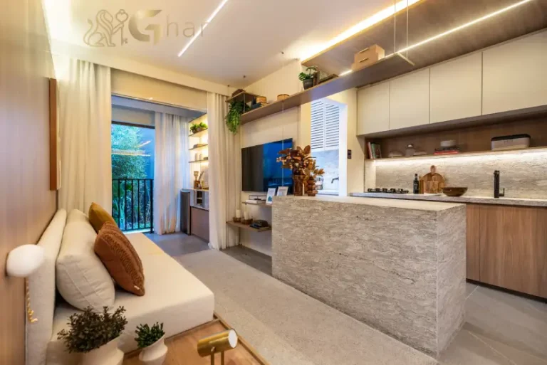 Sala de estar em condomínio de apartamentos no Brás São Paulo