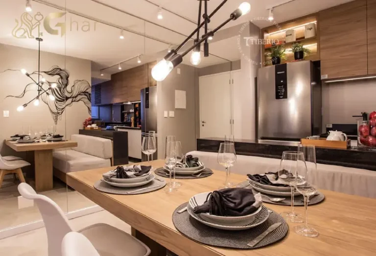 Sala de jantar em apartamento decorado no Santana São Paulo