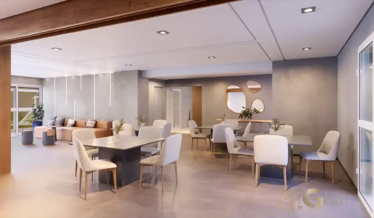 Salão de festas em condomínio com lazer em apartamentos no Santana São Paulo