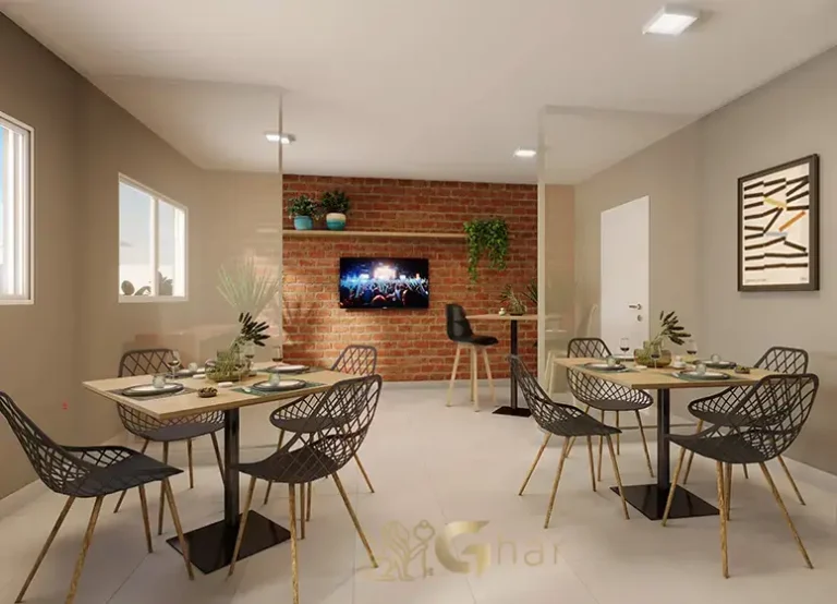 Salão de festas em condomínio com lazer em apartamentos na Mooca São Paulo