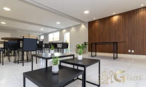 Salão de festas em condomínio com lazer em apartamentos no Santana São Paulo