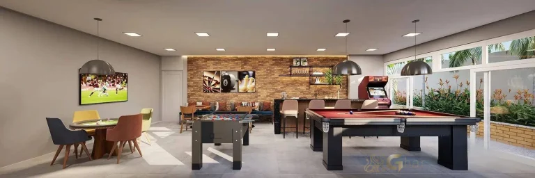 Salão de jogos do condomínio Onix Altos de Santana Prime no bairro Santana em São Paulo