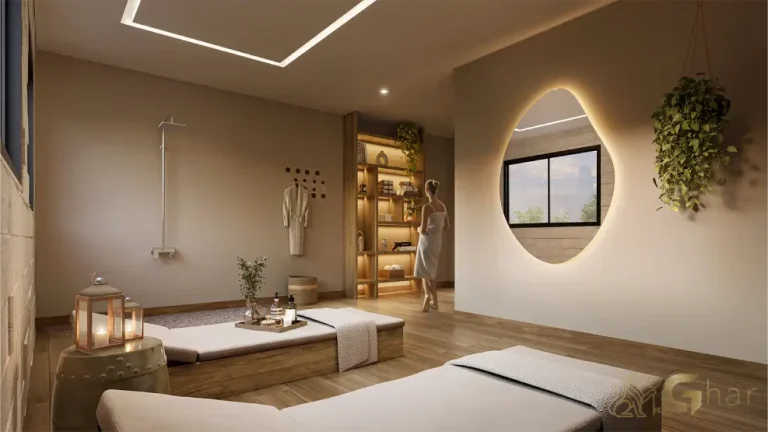 Spa e espaço de descanso do condomínio Altos Home Club Santana no bairro Santana em São Paulo