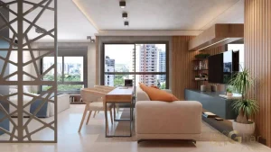 Studio decorado do empreendimento Rumo Norte no bairro Jardim São Paulo em São Paulo