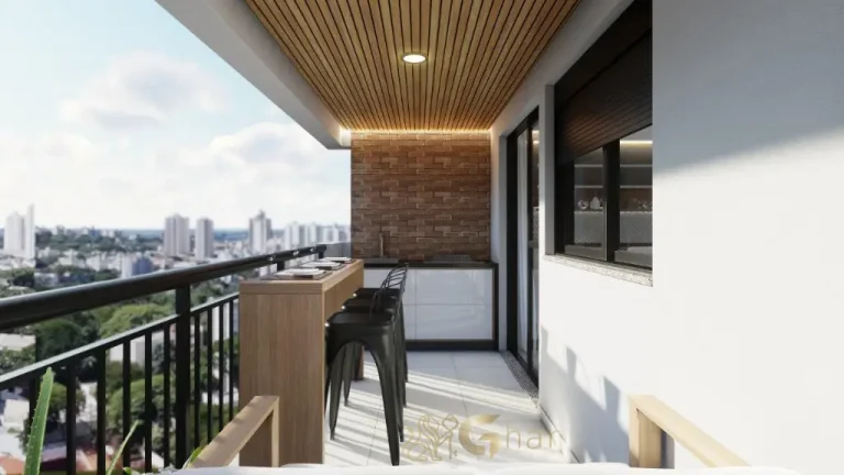 Terraço do apartamento decorado Bienvenu Edifício Santana São Paulo