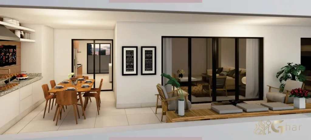 Terraço gourmet do apartamento decorado Unique Santana no bairro Santana em São Paulo
