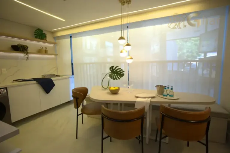 Terraço integrado do apartamento decorado do ix. Santana no bairro Santana em São Paulo