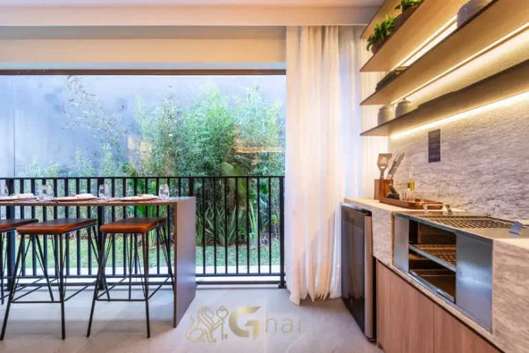 Varanda gourmet em condomínio de apartamentos no Brás São Paulo