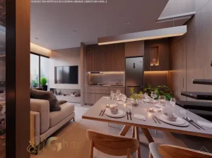 Cozinha de cobertura em condomínio com apartamentos na Parada Inglesa São Paulo