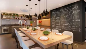 Espaço gourmet em condomínio com lazer em apartamentos no Tucuruvi São Paulo