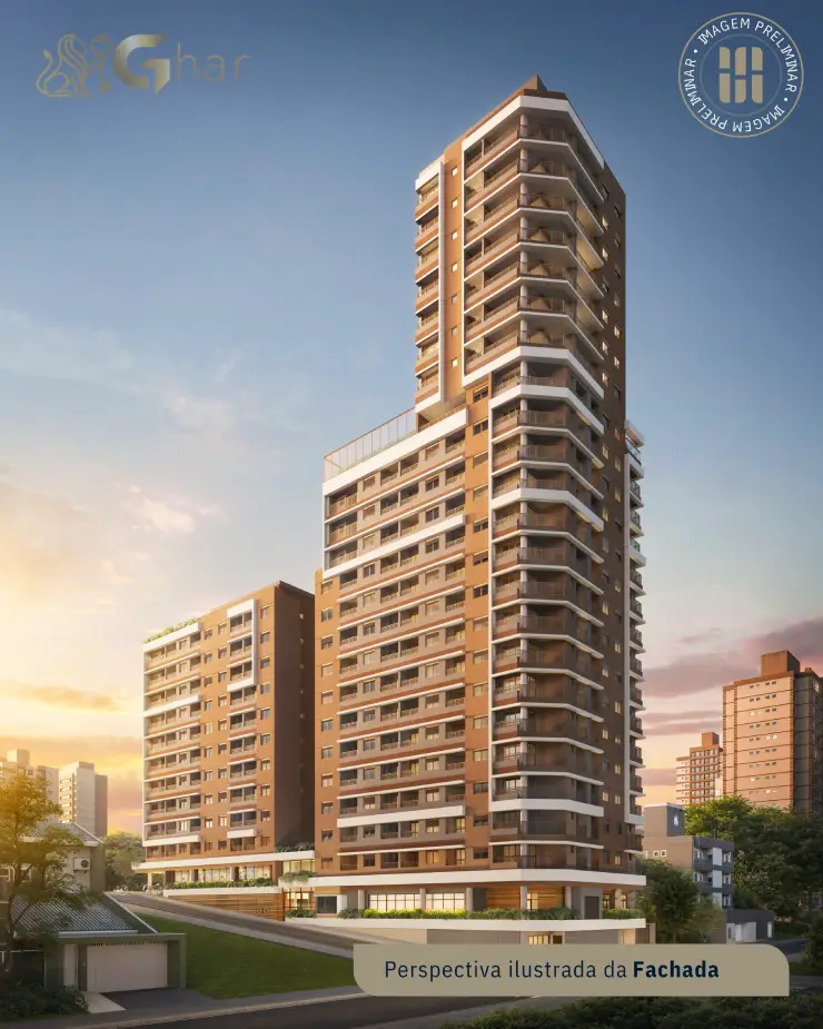 Fachada de condomínio com apartamentos no Jardim São Paulo São Paulo
