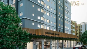 Fachada do Residencial Season com lojas no térreo no bairro Tucuruvi em São Paulo