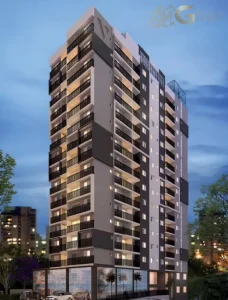 Fachada moderna em condomínio com apartamentos no Tucuruvi São Paulo