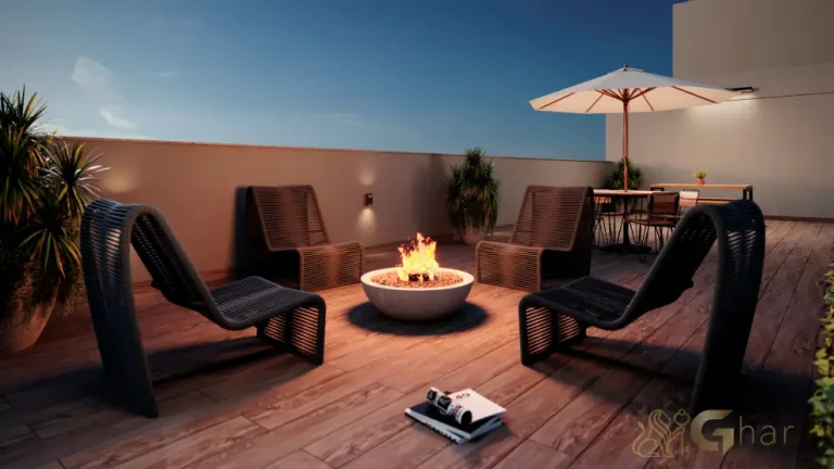 Área com fire place em condomínio residencial na Parada Inglesa Zona Norte de São Paulo