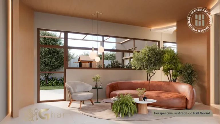 Hall social em condomínio residencial no Jardim São Paulo Zona Norte de São Paulo