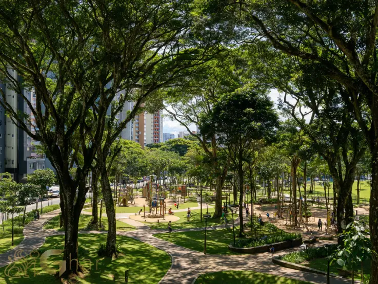 Lazer ao ar livre na Zona Norte de São Paulo em área verde com espaço para descanso