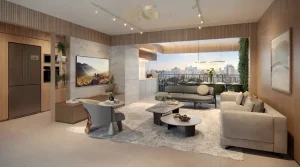 Living em apartamento decorado em condomínio com apartamentos no Jardim São Paulo São Paulo