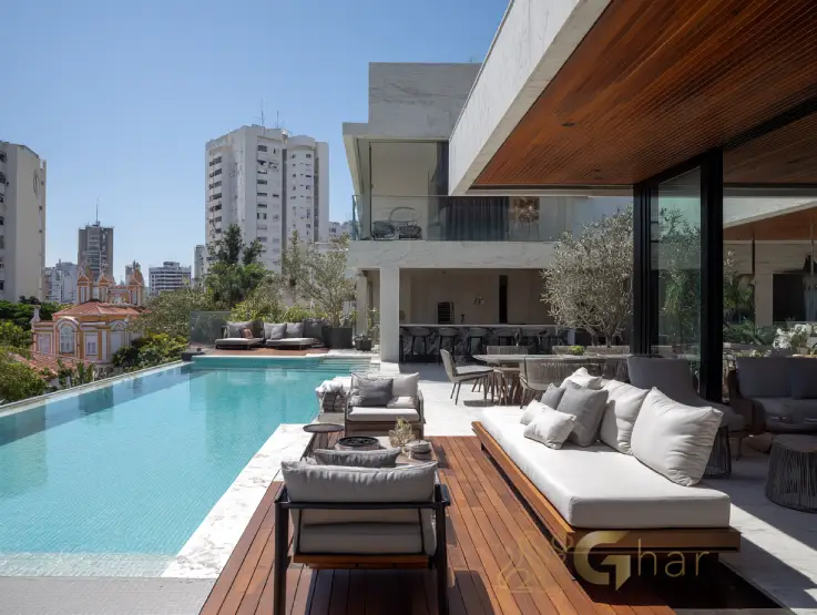 Piscina privativa em imóvel com lazer exclusivo na Zona Norte