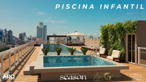 Piscina infantil do condomínio Residencial Season no bairro Tucuruvi em São Paulo