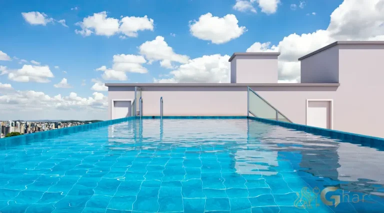 Piscina rooftop do condomínio Smart Living Parada Inglesa no bairro Parada Inglesa em São Paulo