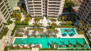 Área de piscina em condomínio residencial no Tucuruvi Zona Norte de São Paulo