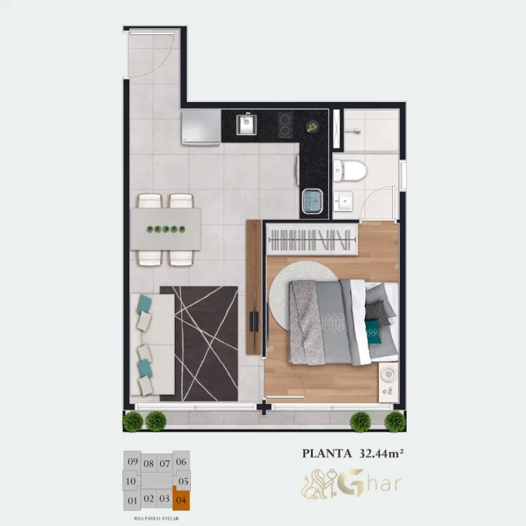 Planta de apartamento em condomínio residencial na Parada Inglesa Zona Norte de São Paulo