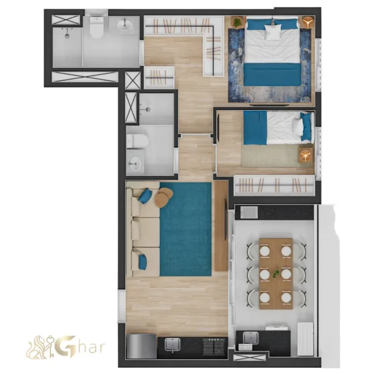 Planta de apartamento 2 dormitórios do Dux Jardim São Paulo no bairro Jardim São Paulo em São Paulo
