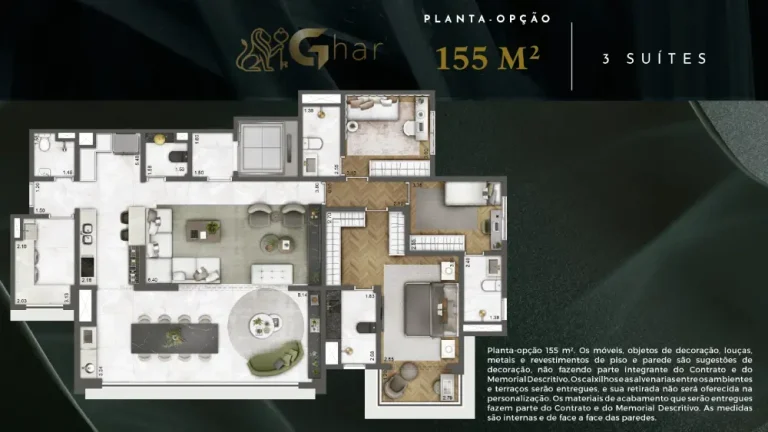 Planta de apartamento amplo em condomínio residencial no Tucuruvi Zona Norte de São Paulo