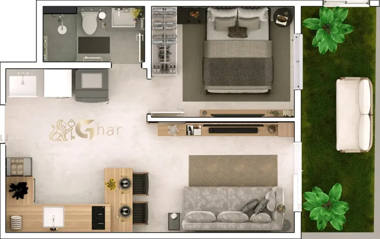 Planta de apartamento garden em condomínio residencial na Parada Inglesa Zona Norte de São Paulo