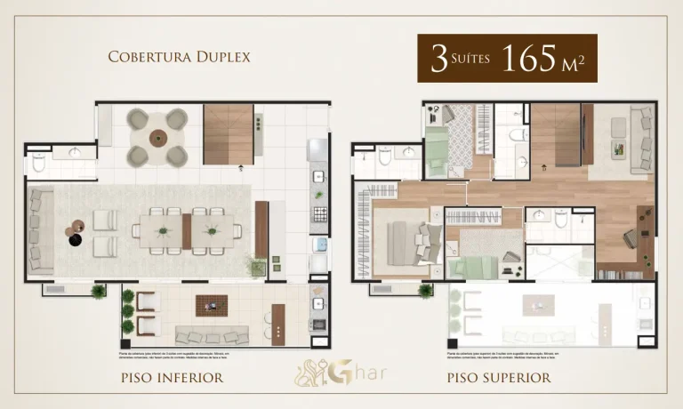 Planta de cobertura duplex em condomínio com apartamentos no Jardim São Paulo São Paulo