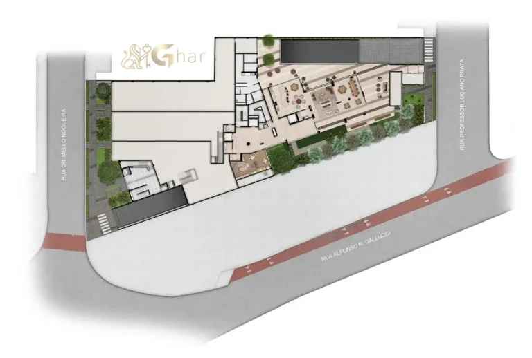 Planta de implantação em condomínio residencial no Santana Zona Norte de São Paulo