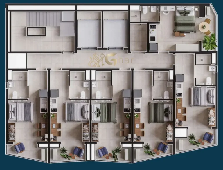 Planta de implantação do condomínio Art Nunes Garcia em Santana São Paulo com studios