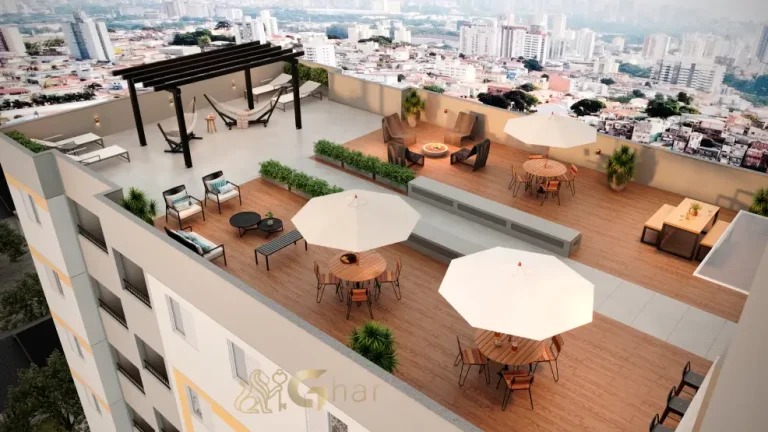 Rooftop em condomínio com lazer em apartamentos na Parada Inglesa São Paulo