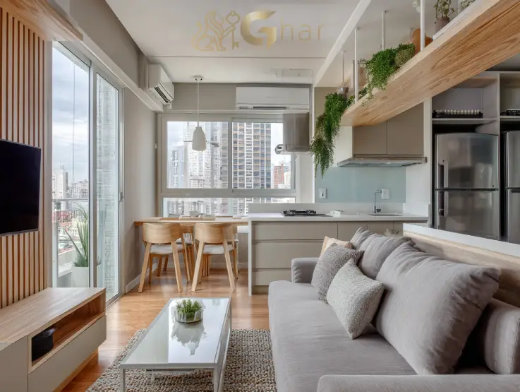 Sala de estar imóvel na Zona Norte SP