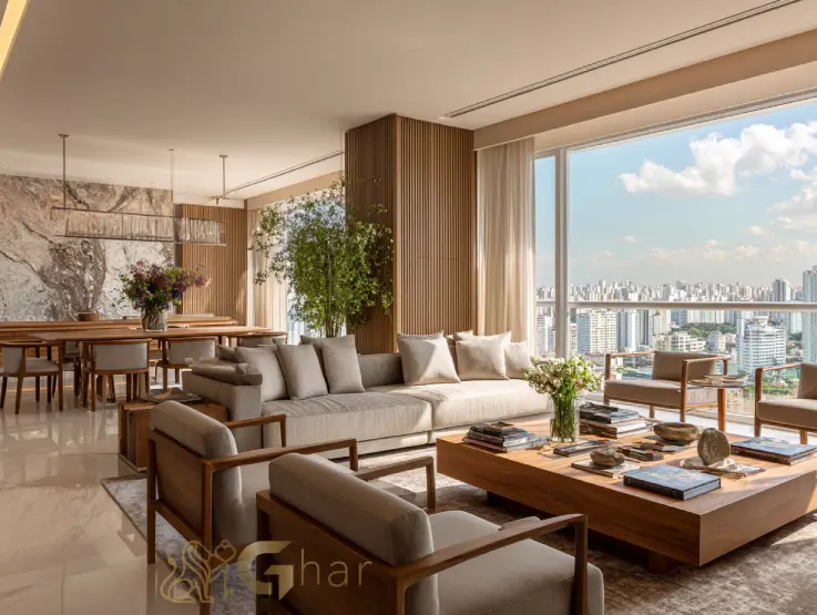 Sala ampla em apartamento de 3 dormitórios no Tucuruvi Zona Norte São Paulo com conforto e iluminação