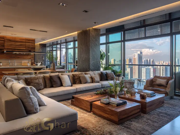 Sala de apartamento 3 quartos no Tucuruvi São Paulo com espaço integrado e bem distribuído