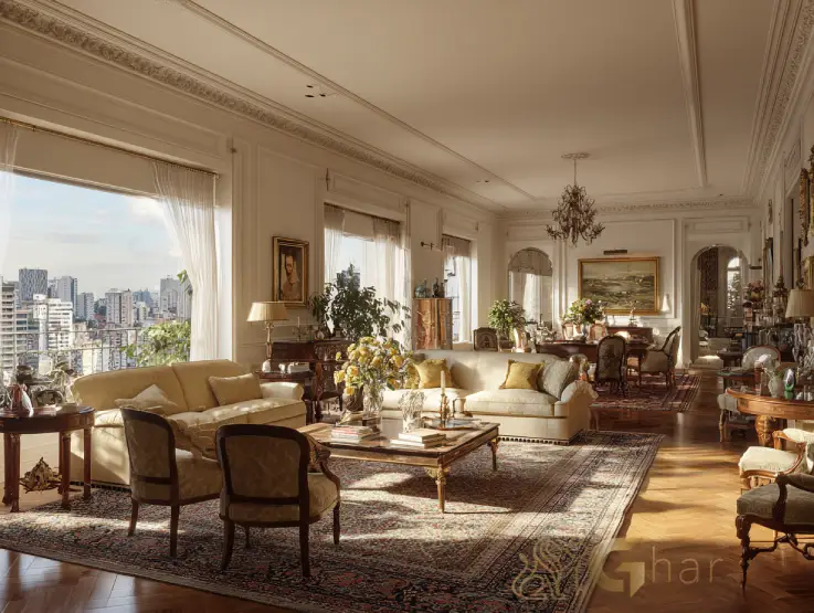 Sala de apartamento alto padrão no Tucuruvi SP com acabamento moderno