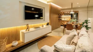 Sala em apartamento com lazer em condomínio na Parada Inglesa São Paulo