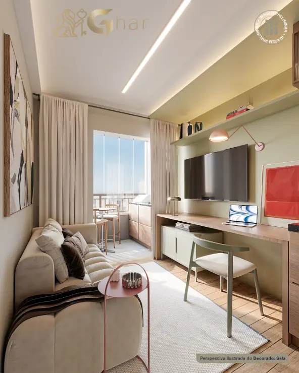 Sala do apartamento decorado Dux Jardim São Paulo no bairro Jardim São Paulo em São Paulo
