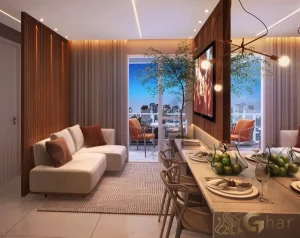 Sala de apartamento decorado no Kasa K Irmãos Pila Tucuruvi São Paulo
