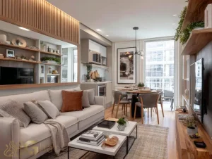 Sala decorada em apartamento com 2 dormitórios no Tucuruvi São Paulo