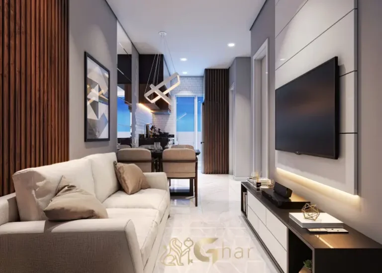 Sala de apartamento decorado em condomínio residencial na Parada Inglesa Zona Norte de São Paulo